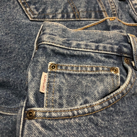 Carhartt Relaxed Fit Flannel Lined Denim Blue Jeans Mens 38 X 32. - Picture 2 of 8